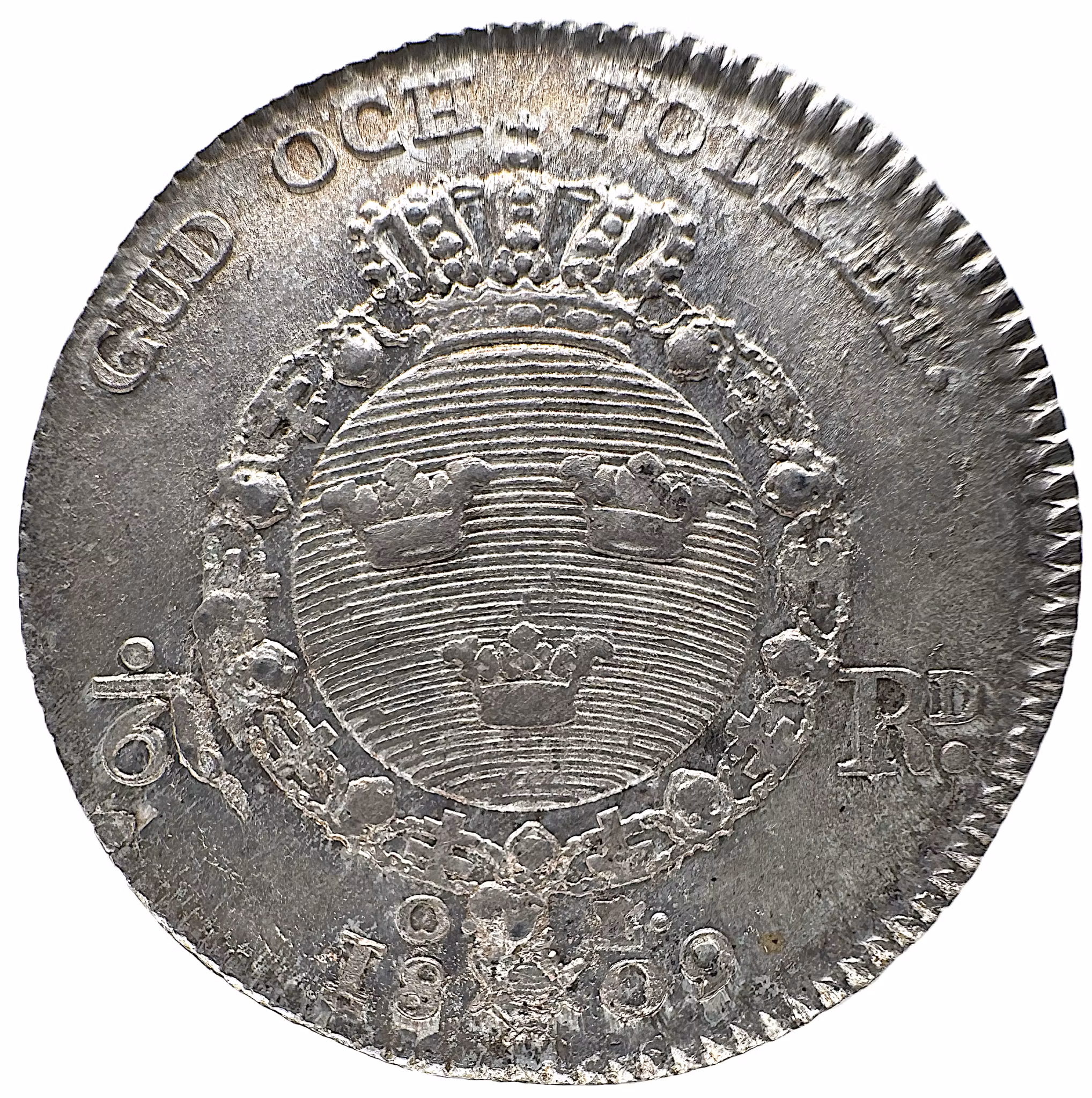 Gustav IV Adolf - 1/6 Riksdaler - Ett härligt ocirkulerat exemplar med full lyster