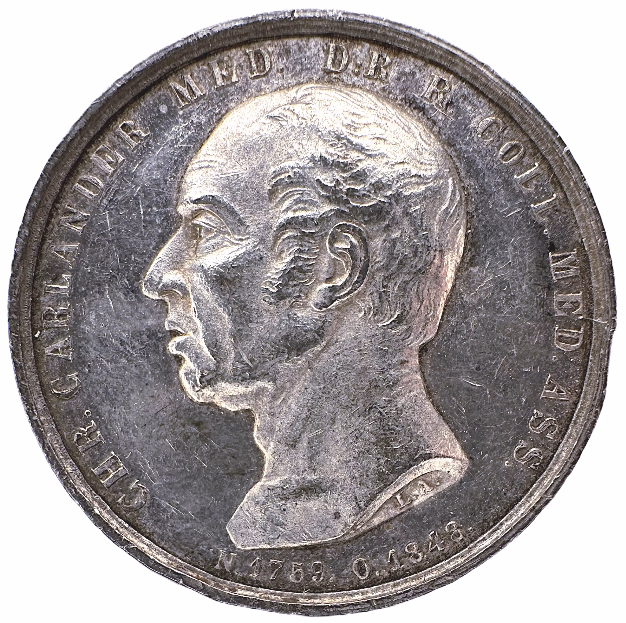 Christofer Carlander (1759-1848) av Lea Ahlborn 1877 för  Kungliga Vetenskapsakademien - Domaren över liv och död