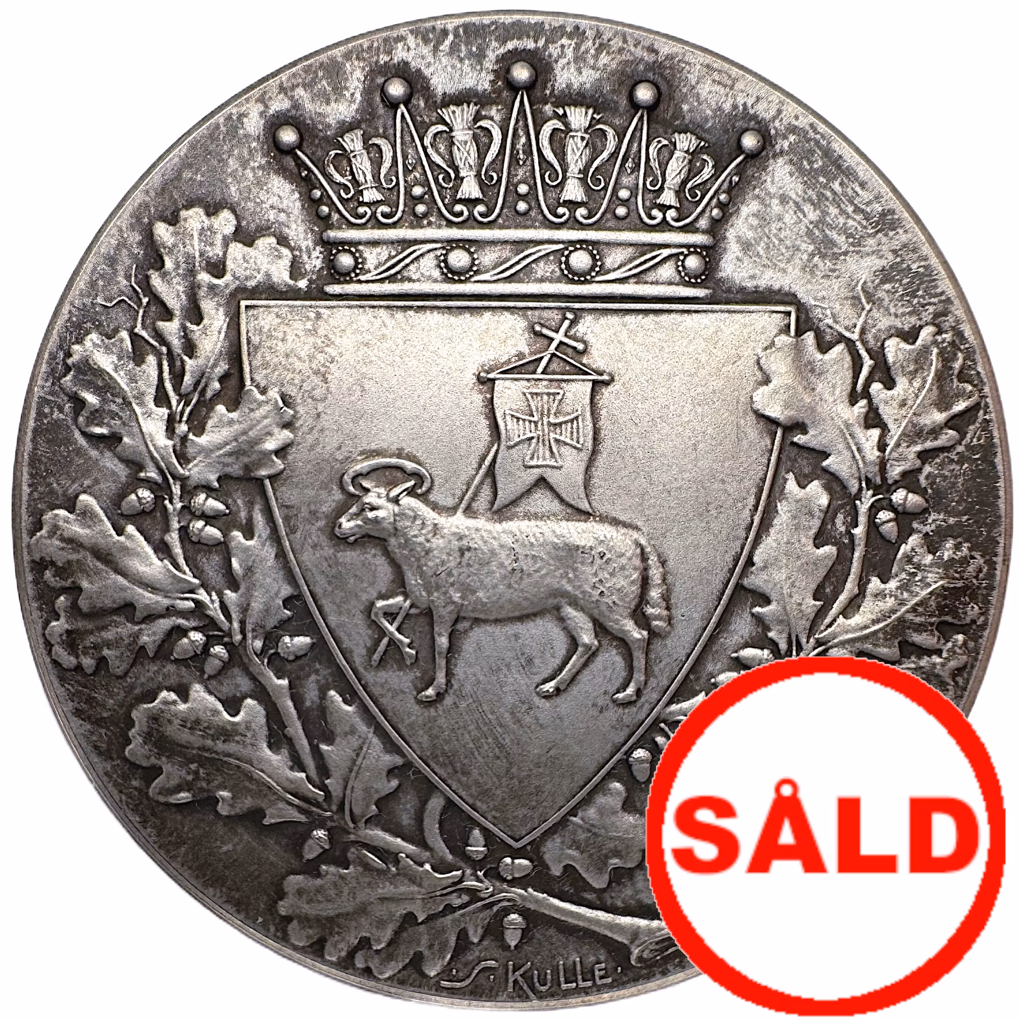 Gustav V - Medalj från Hästutställningen i Visby 1919 – av jugendmästaren Sven Kulle