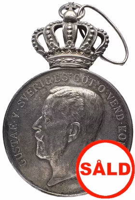 Gustav V - Kungliga sällskapet Pro Patria - För trohet och flit - Tilldelad Evert Liljestrand 1951