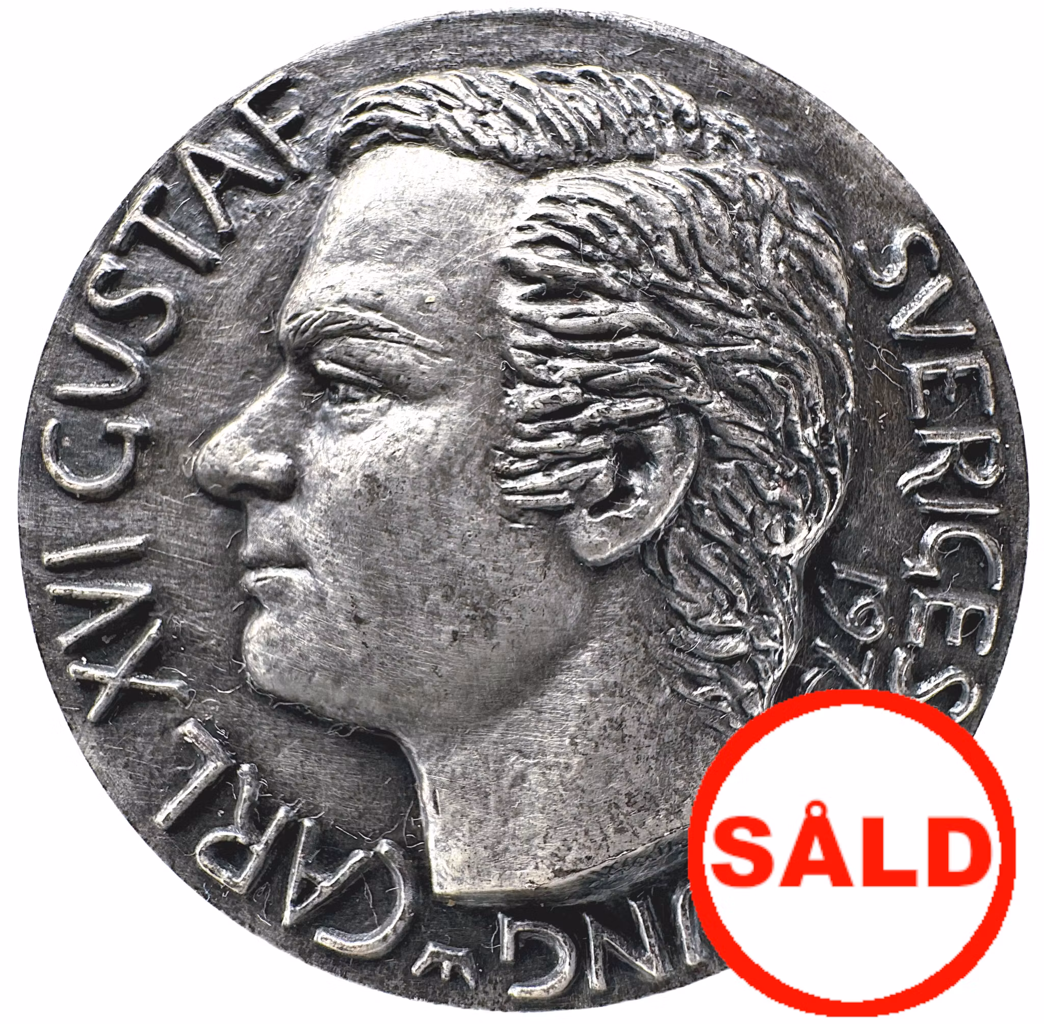 Carl XVI Gustafs tronbestigning den 15 september 1973 av Axel Wallenberg - Vackert exemplar i hög relief