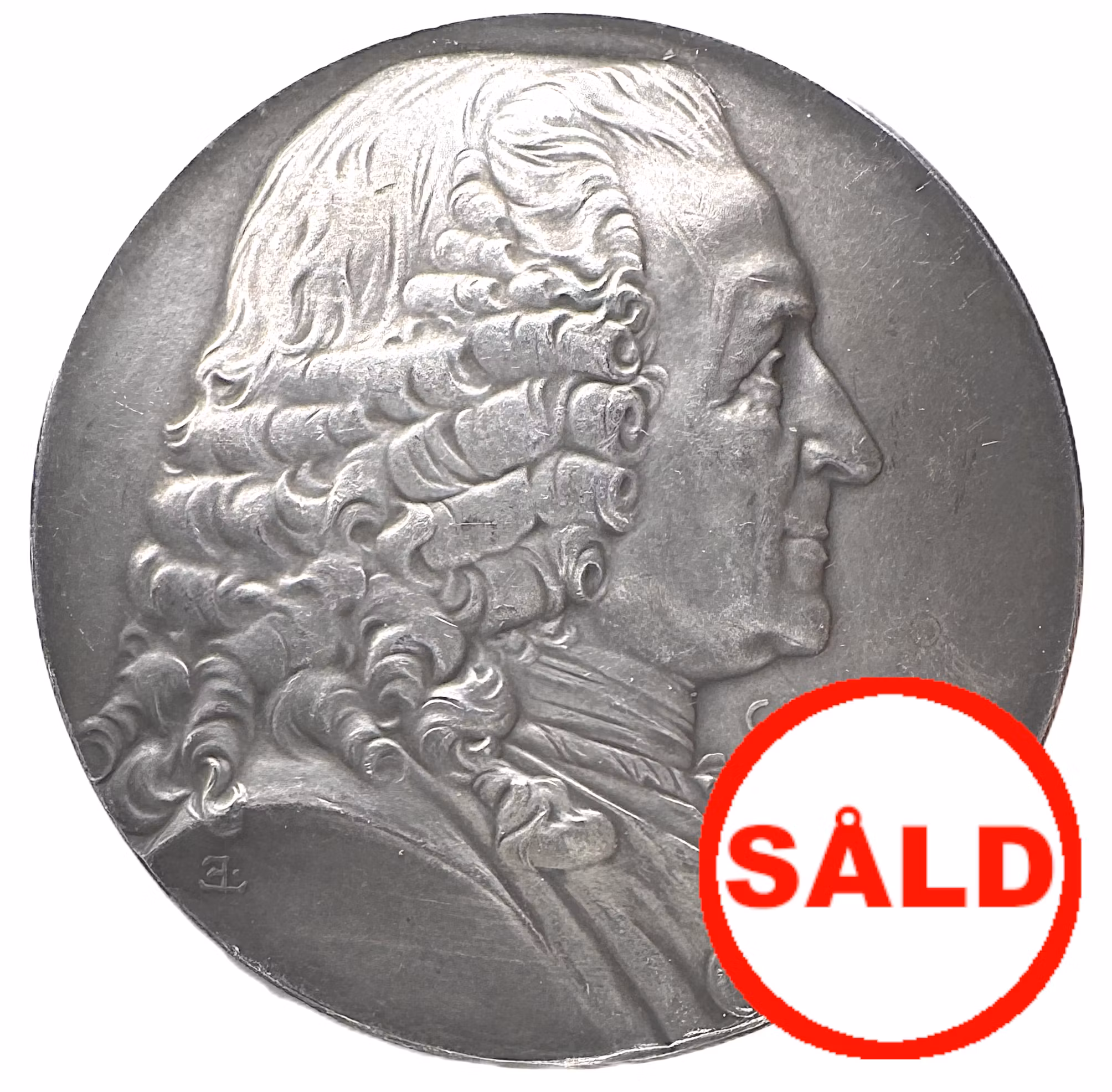 Carl von Linné (1707-1778) av Erik Lindberg 1907 - Massiv och sällsynt silvermedalj