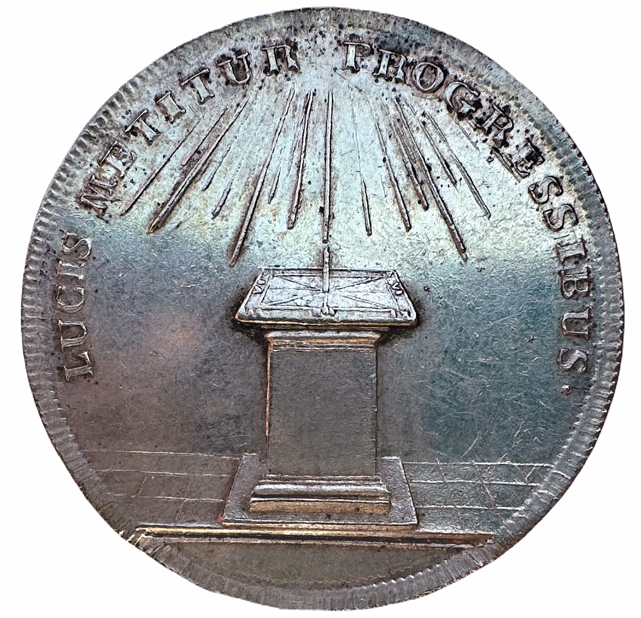 Gustav III - Kungliga Vitterhets Historie och Antikvitetsakademiens antikvariska mötesjetton av Carl Gustaf Fehrman