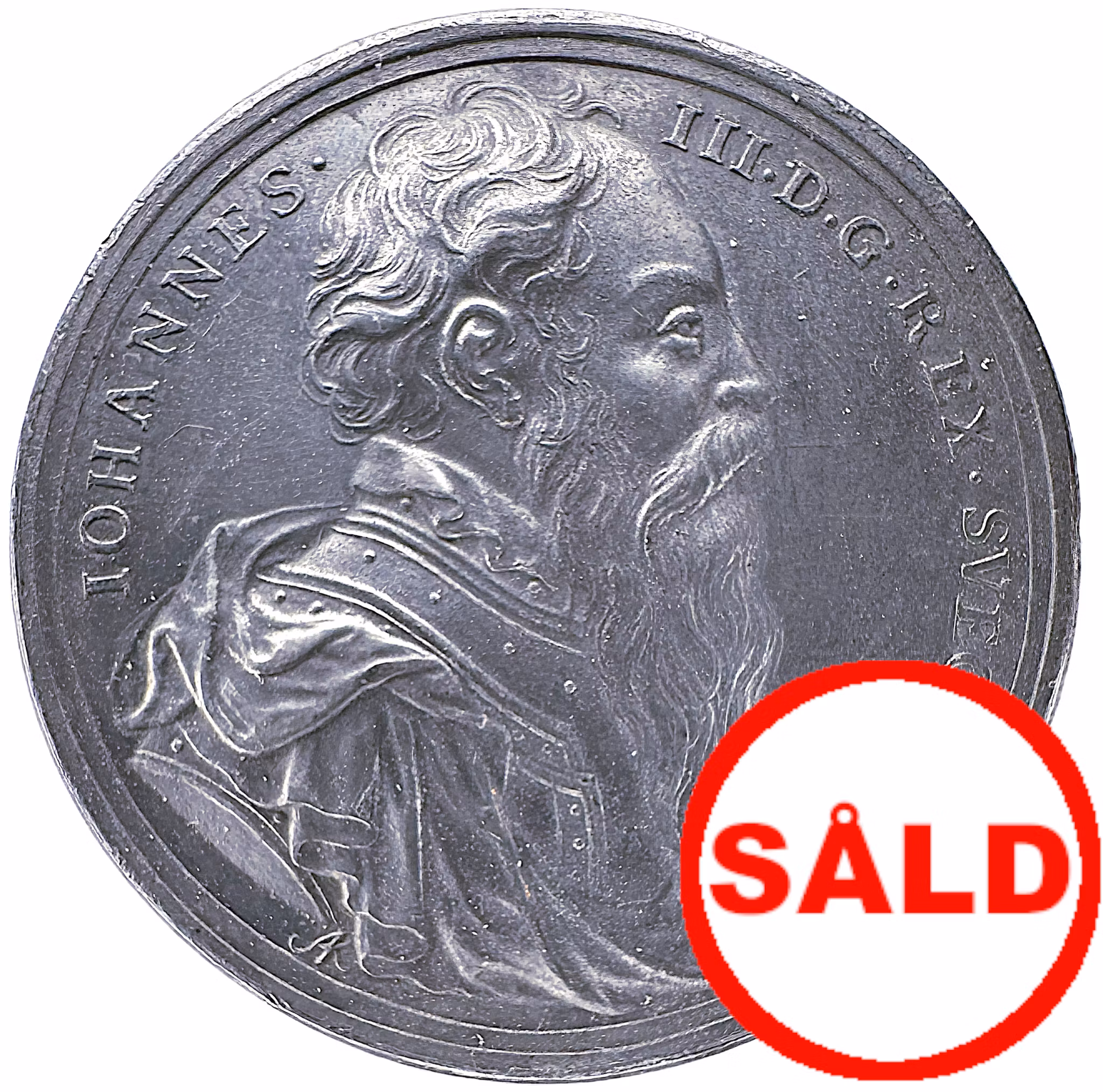 Johan III tillträder regeringen 1568 - graverad av Arvid Karlsteen - En mycket vacker och tilltalande minnesmedalj graverad av Arvid Karlsteen ca 1698