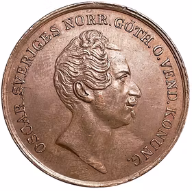 Oskar I - 2 Skilling Banco 1847- Vackert exemplar