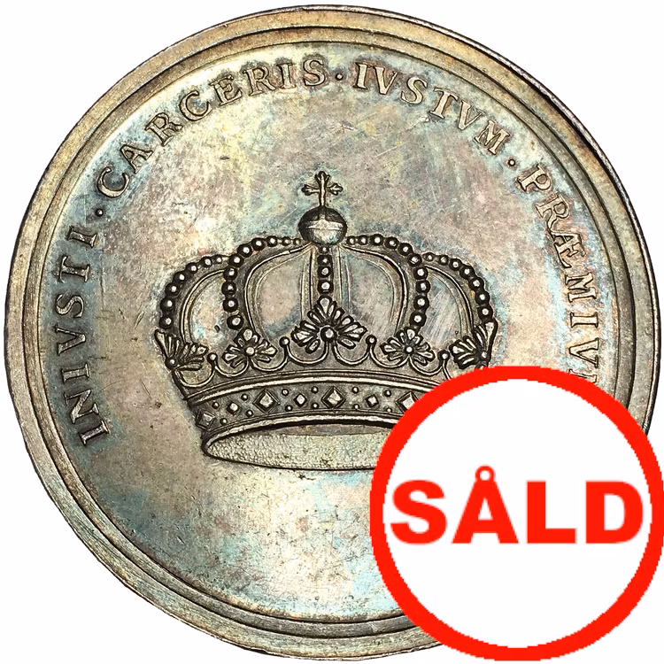 Johan III tillträder regeringen 1568 - graverad av Arvid Karlsteen - En mycket vacker och tilltalande minnesmedalj graverad av Arvid Karlsteen ca 1698