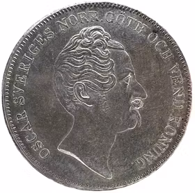 Oskar I - Riksdaler Specie 1846 - Ett tilltalande exemplar