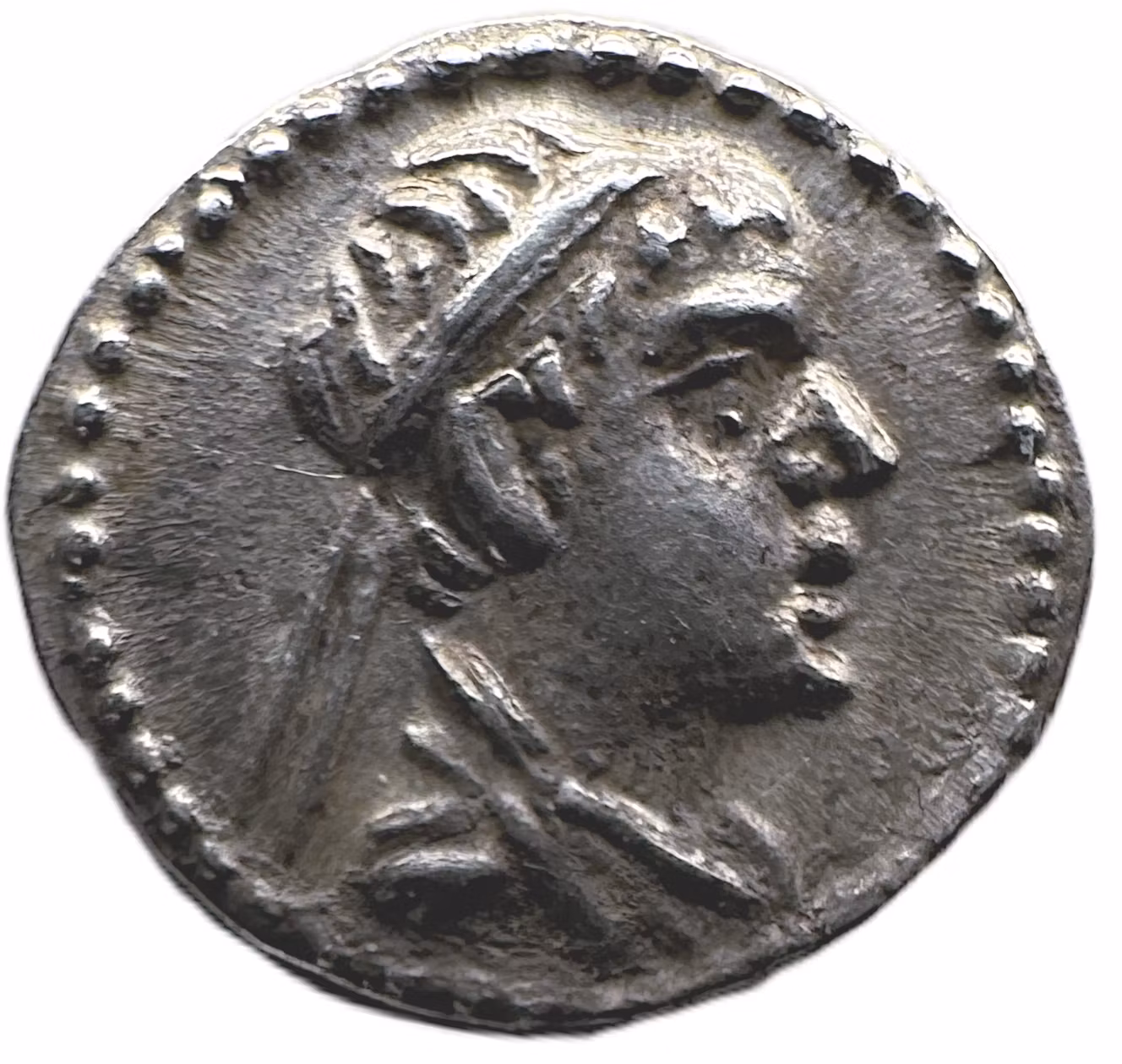 Baktrien, Grekisk-baktriska kungadömet. Eukratides I (ca 170–145 f.Kr.) - Ett härligt ovanligt välpräglat och lystrigt exemplar.