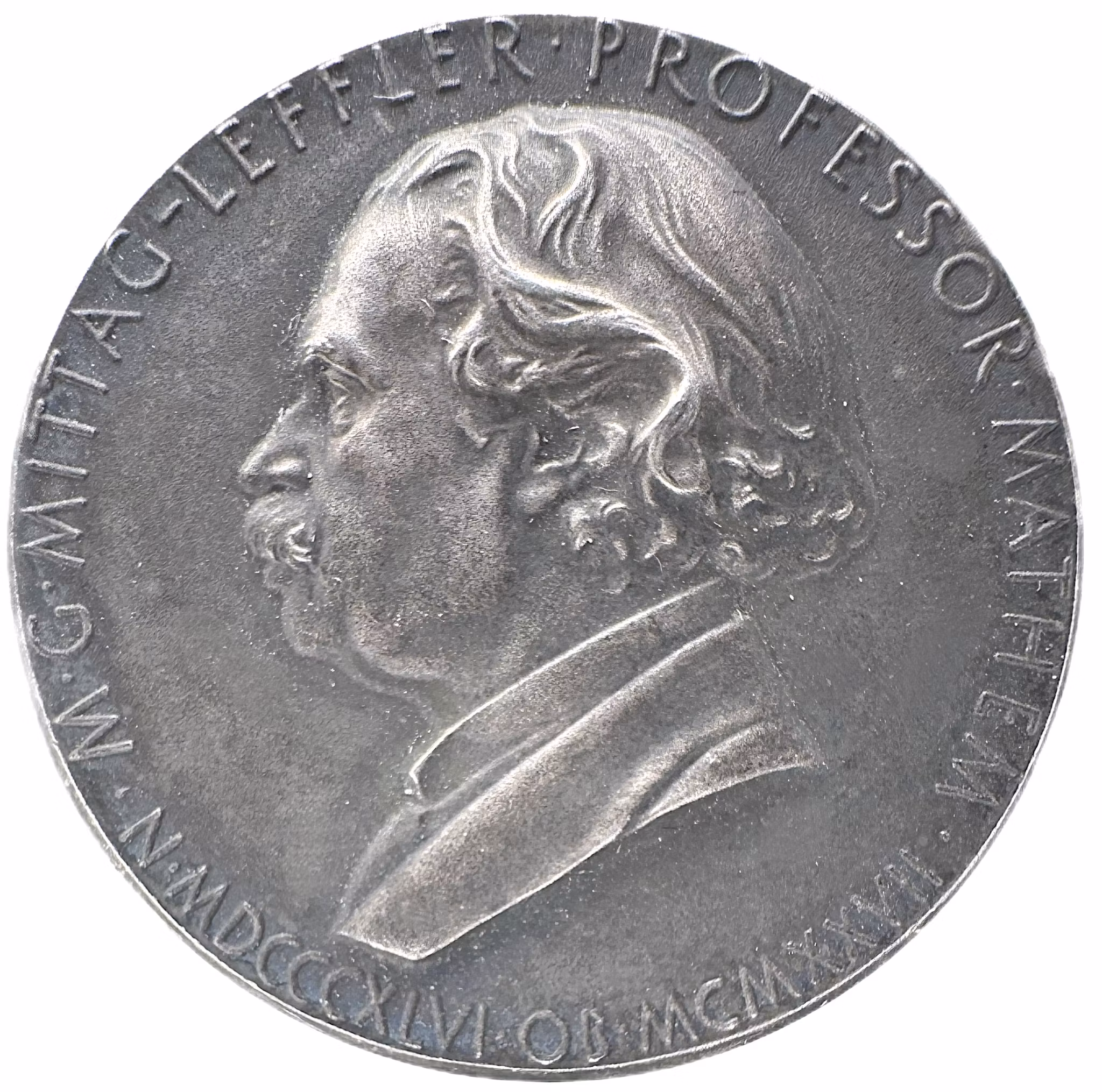 Magnus Gustaf (Gösta) Mittag-Leffler (1846–1927). Kungliga Vetenskapsakademiens (KVA) minnesmedalj 1944 av Erik Lindberg - Matematikens storman: Mittag-Leffler och den svenska guldåldern - En kosmopol