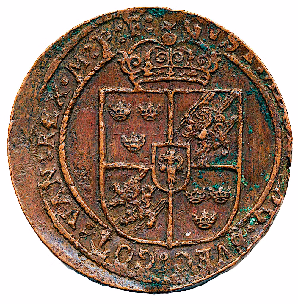 Gustav II Adolf - Säter - 1 öre 1629 - Vackert exemplar - Det svenska kopparexperimentet: Från nyskapande klippingar till världens största mynt