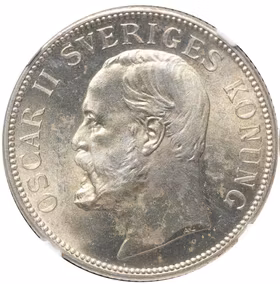 Oskar  II - 2 Kronor 1906 - NGC MS 64