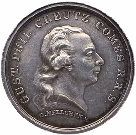 Gustaf Filip Creutz (1731-1785) av Carl Magnus Mellgren - Sveriges regeringschef och undertecknare av den svensk-amerikanska vänskaps- och handelstraktaten med Benjamin Franklin 1783