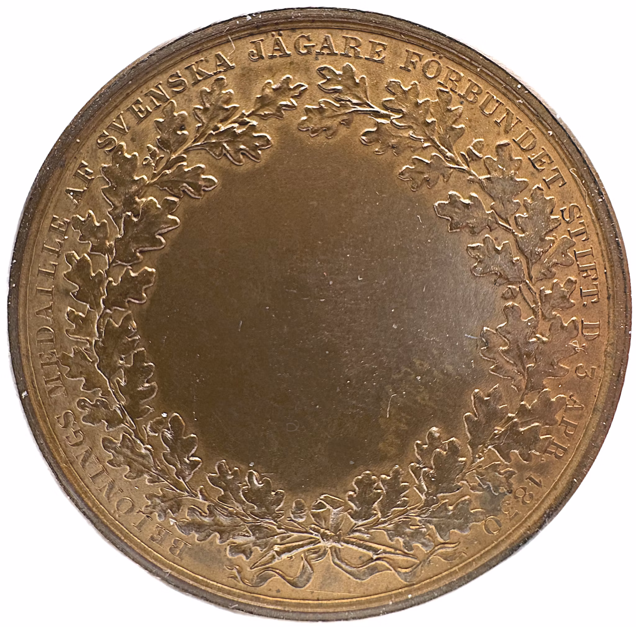 Oskar I - Svenska Jägareförbundets belöningsmedalj (1856) av Ludvig Persson Lundgren - Från aristokratiskt sällskap till riksorganisation