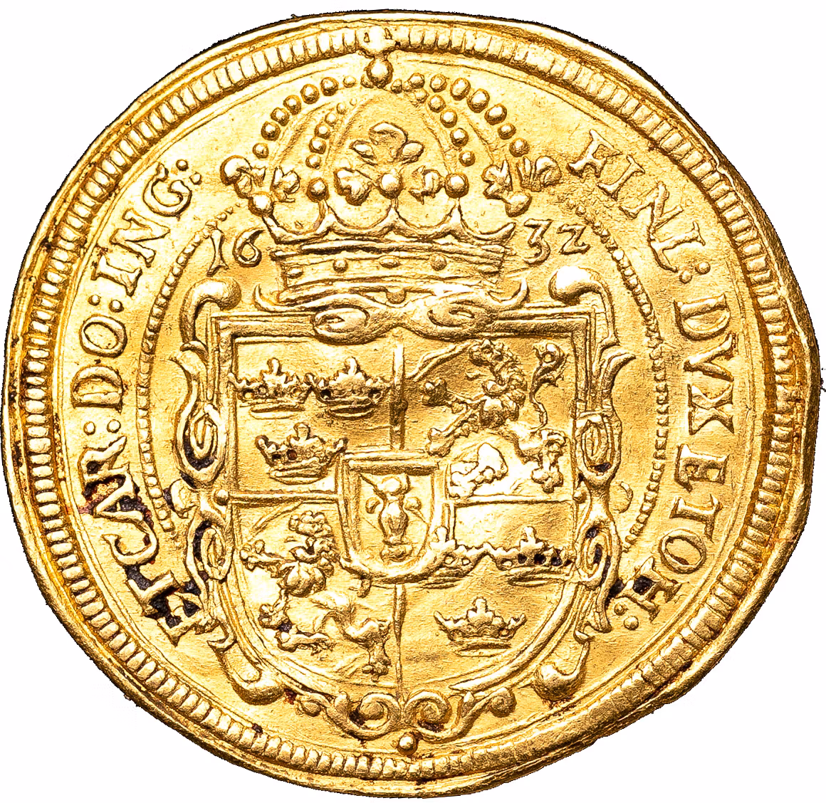 Gustav II Adolf - Nürnberg - Vacker gulddukat 1632 - "Lejonet från Norden" i hjärtat av kejsardömet: Nürnberg 1632