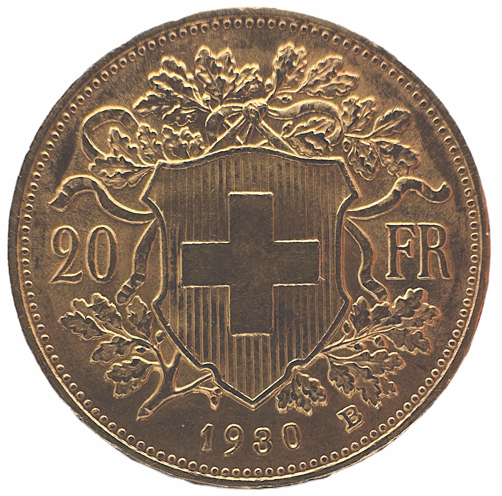 Schweiz, 20 Francs guldmynt 1930