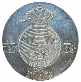 Gustav III - 1/12 Riksdaler 1779 - Vackert exemplar