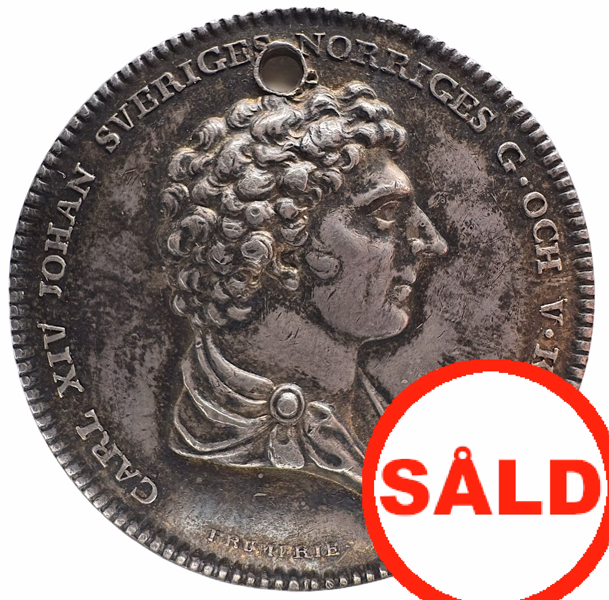 Karl XIV Johan för befrämjad vaccination av Mauritz Frumerie - Mycket sällsynt RR - Sundhetskollegium och kampen mot smittkopporna