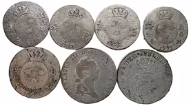 Gustav III - Intressant studiepost om 7 st silvermynt