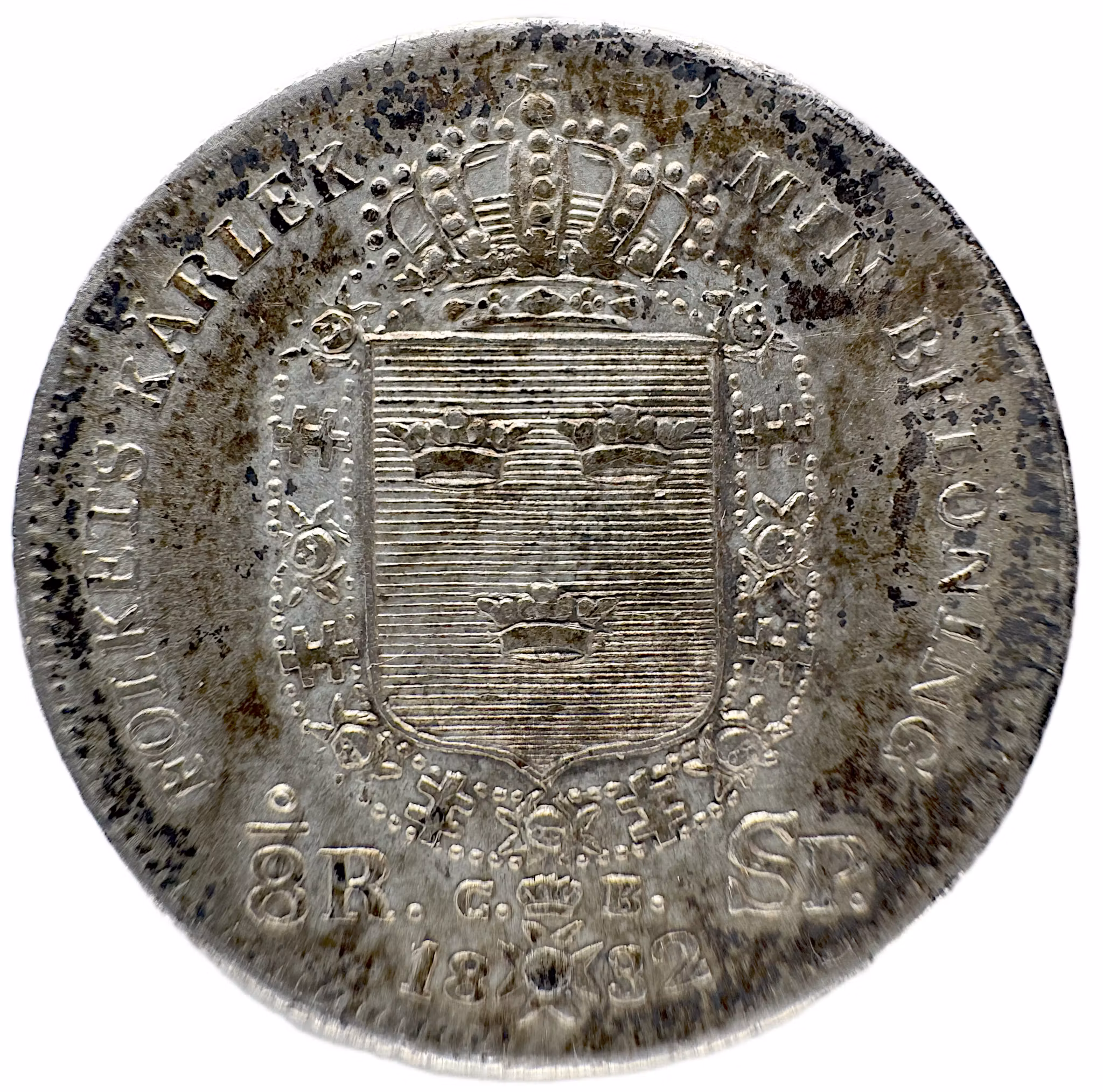 Karl XIV Johan - 1/8 Riksdaler Specie 1832 - Tilltalande