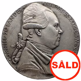 Daniel Solander (1733–1782). Graverad av Erik Lindberg för Kungliga Vetenskapsakademien 1940