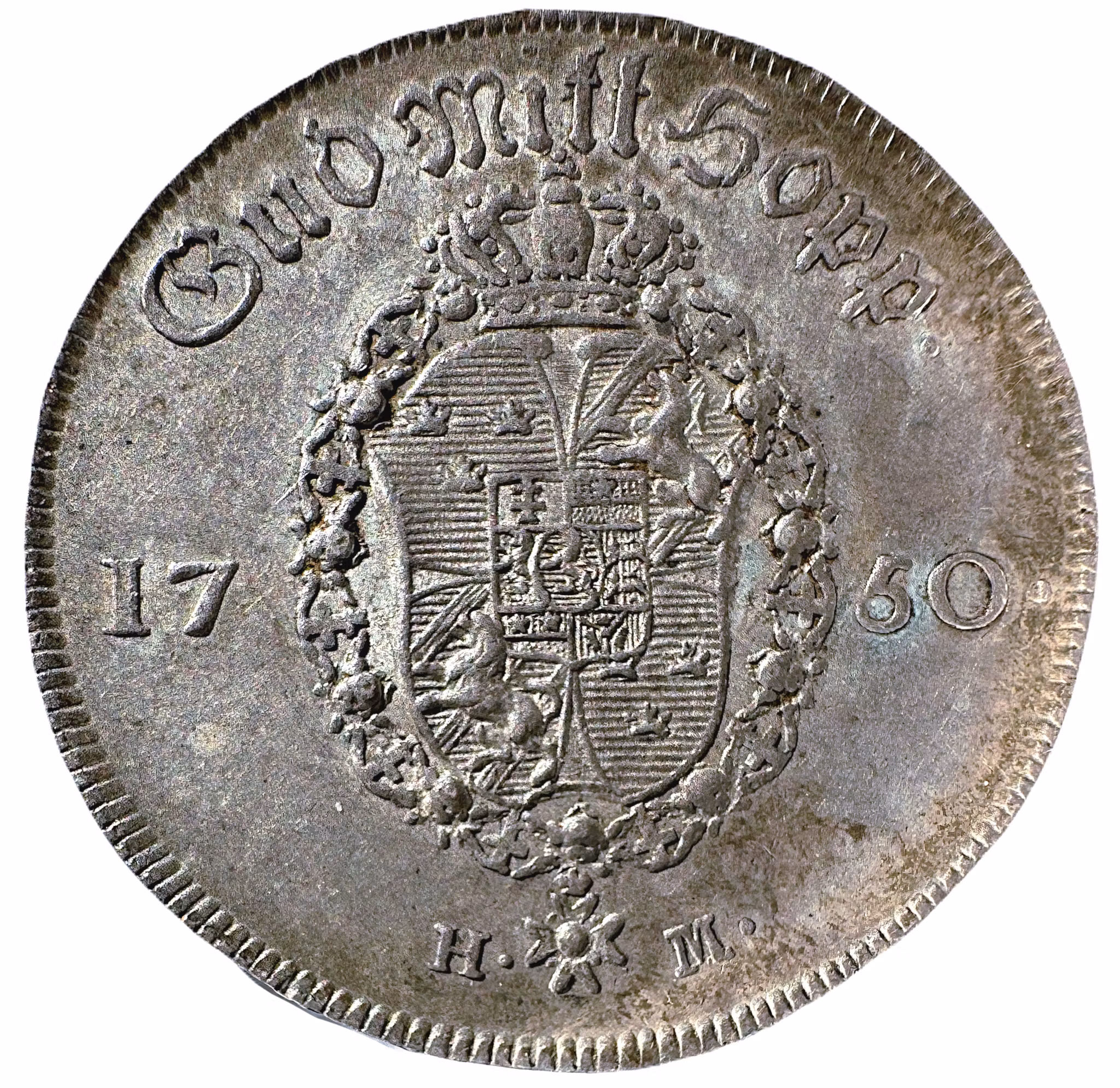 Fredrik I - 1/2 Riksdaler 1750 - Sällsynt ettårstyp i vacker kvalitet med fin lyster