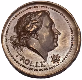 Henrik af Trolle, (1730-1784) Generalamiral i svenska flottan - minnesmedalj utdelad 1784