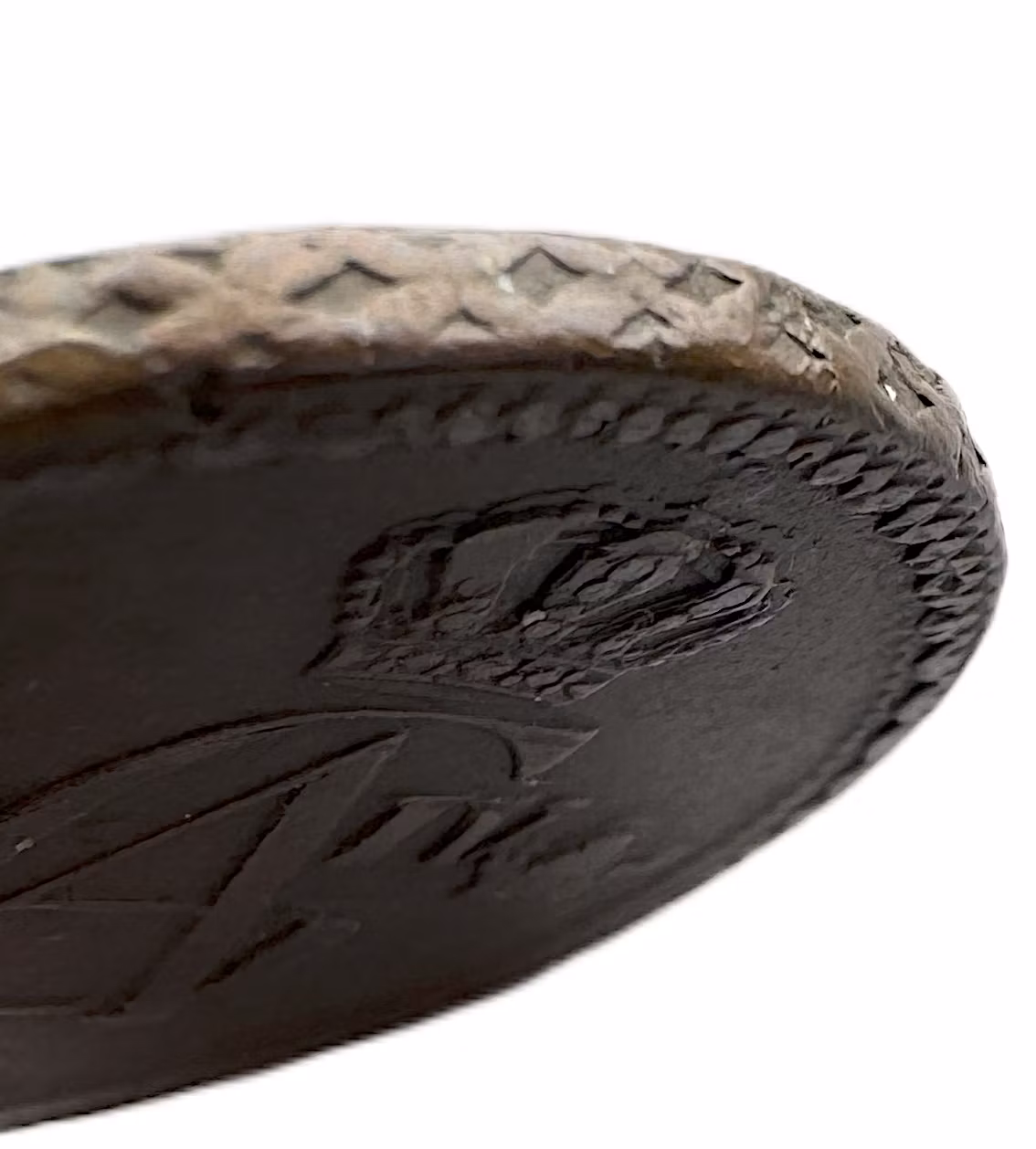 Gustav IV Adolf, Stockholm, 1/2 skilling 1805. Präglad på utländskt kopparmynt (möjligen en rysk 2 kopek från Paul I) - XR