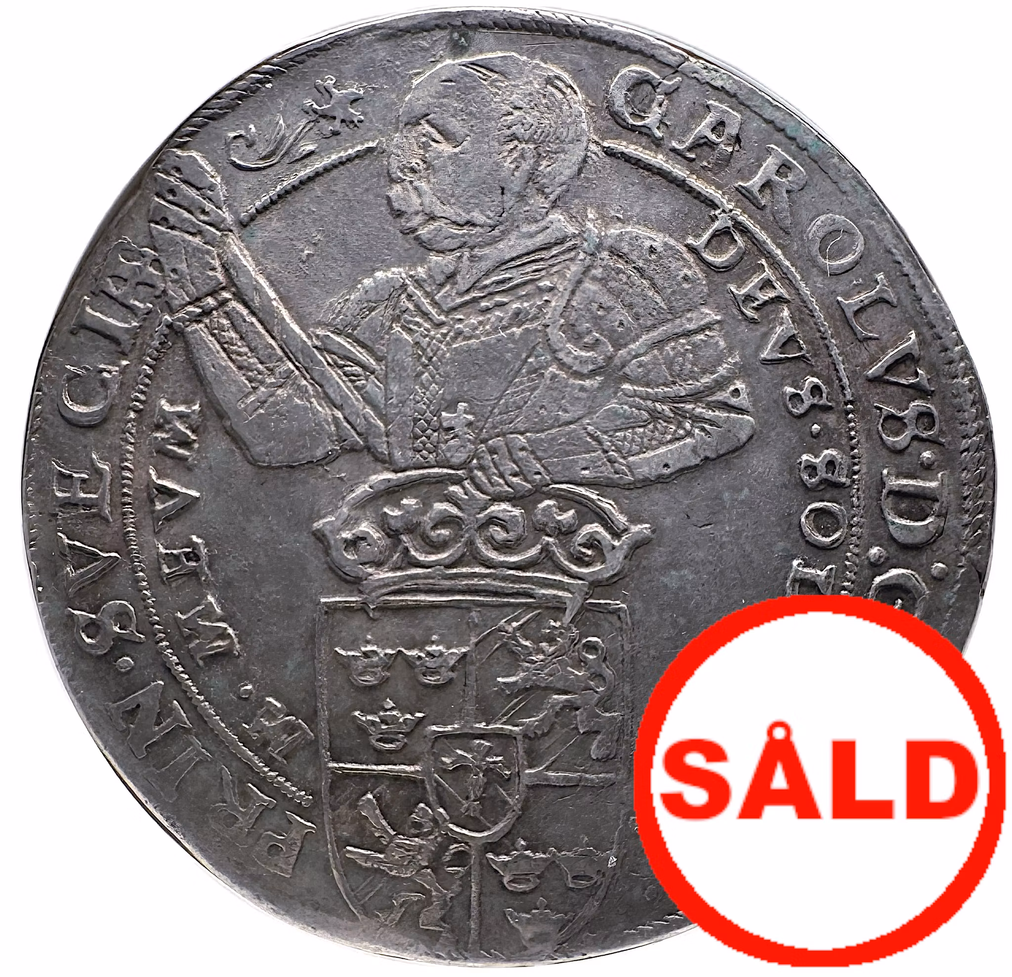 Karl (IX) - Som riksföreståndare 1598-1604 - Daler 1603 - Osedvanligt skarpt och väl utpräglat exemplar - Certifierat av NGC - VF35