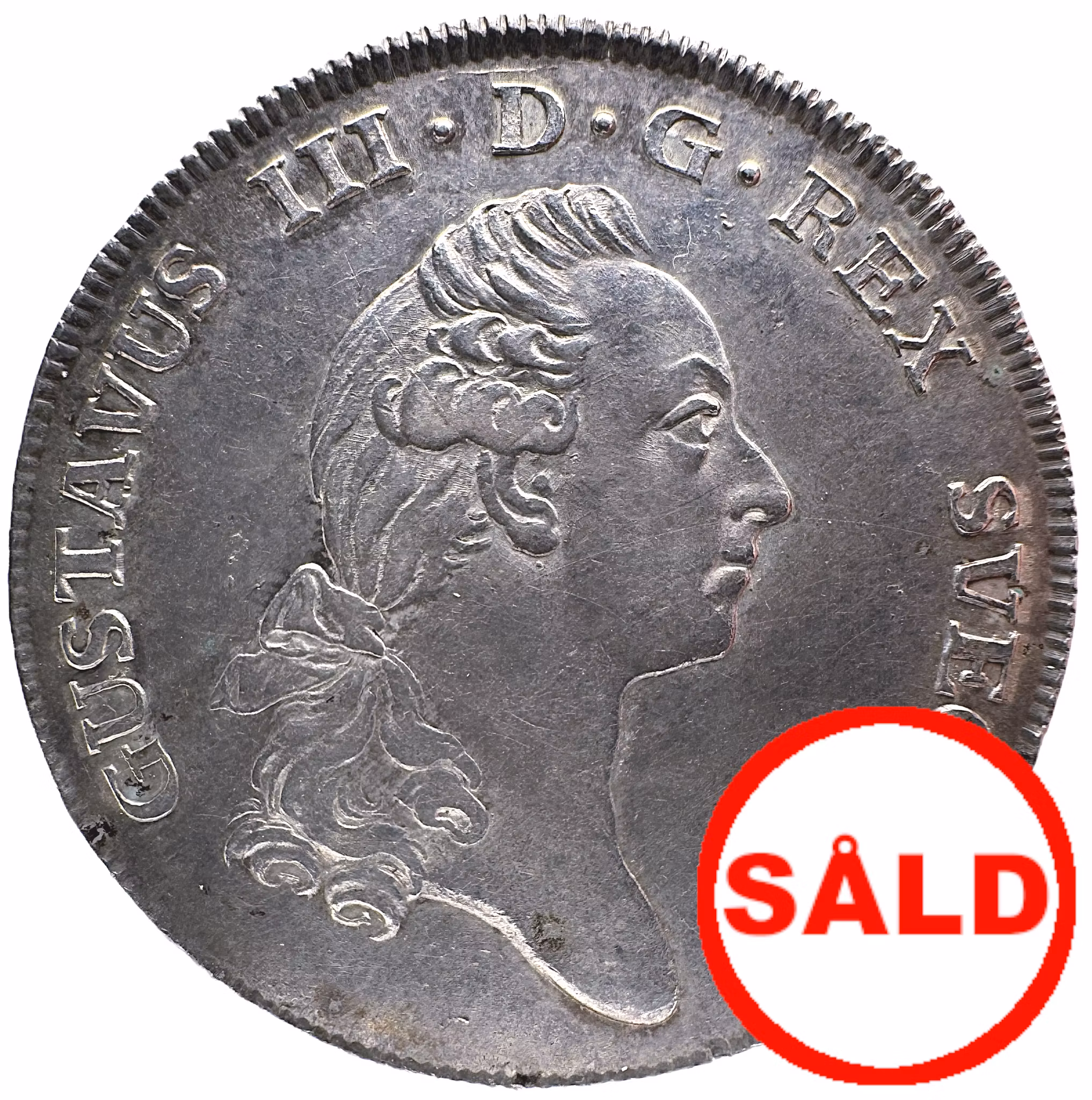 Gustav III - 2/3 Riksdaler 1776 - Vackert exemplar