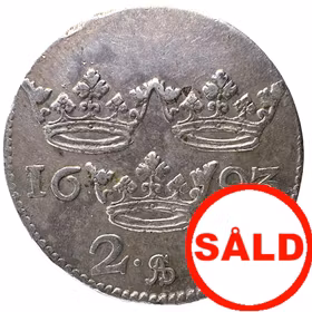 Karl XI - 2 Mark 1693 - Vackert välpräglat exemplar