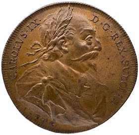Karl IX (1604–1611) av Johann Carl Hedlinger - Medalj ur Hedlingers regentlängd ("Historica Metallica") - Hertigen och det merkantilistiska furstendömet
