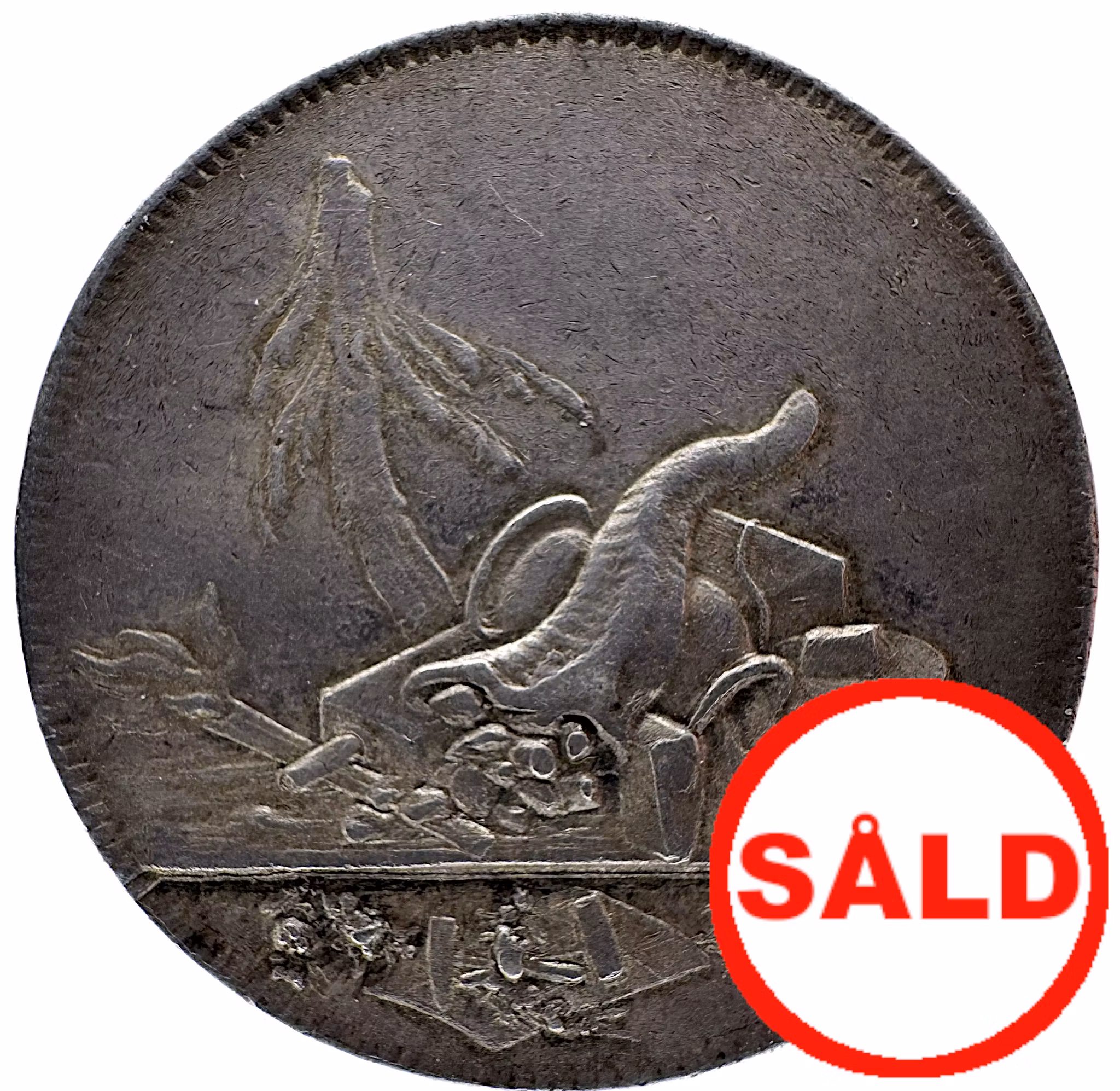 Adolf Frederik. Kungliga Bergskollegiums belöningsmedalj 1763 av Daniel Fehrman - Mycket sällsynt RR - Bergens rikedom och statens kontroll