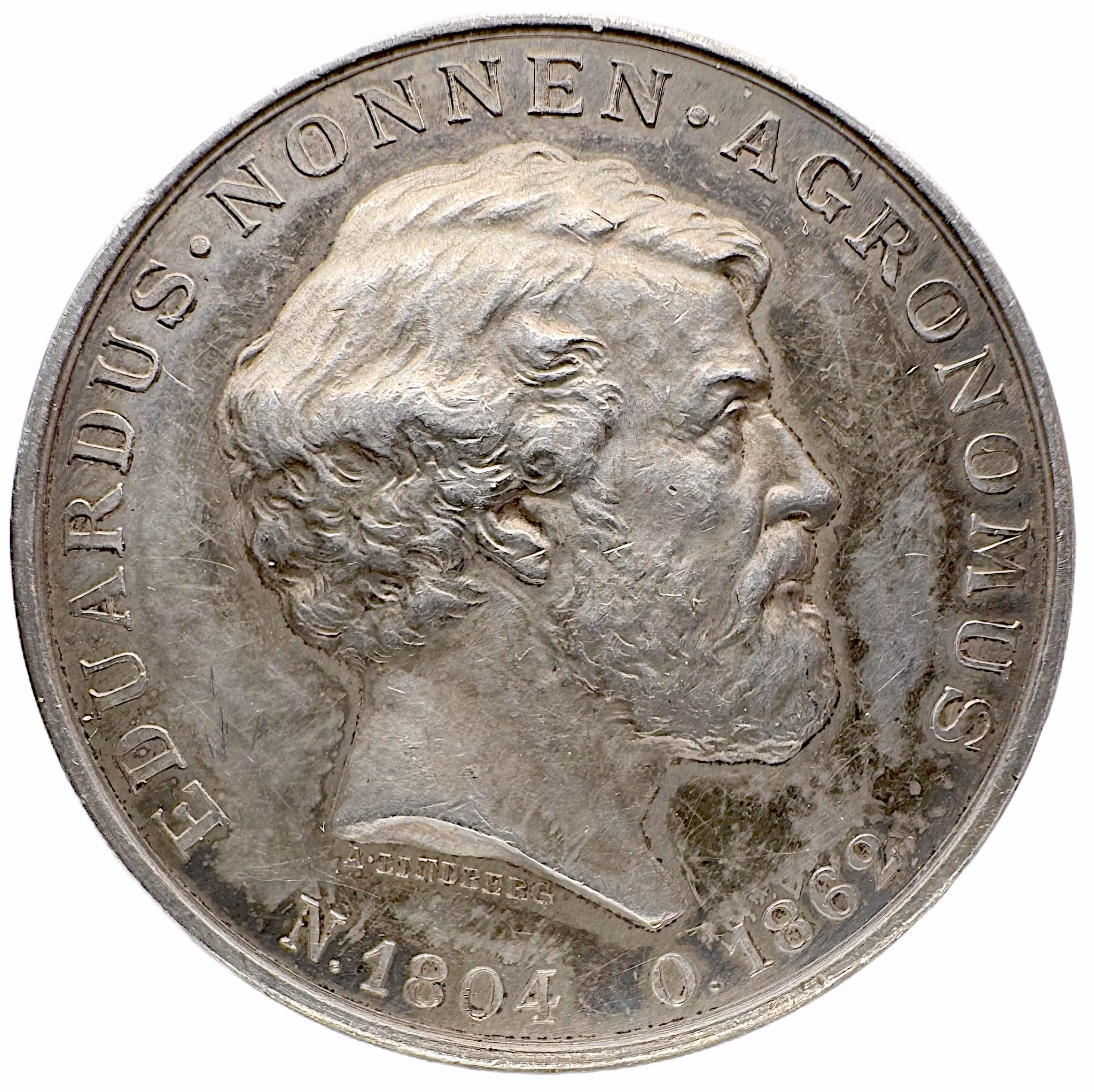 Edvard Nonnen (1804-1862) av Adolf Lindberg för Kungliga Vetenskapsakademien 1898 - Såningsmannen vid Vänern