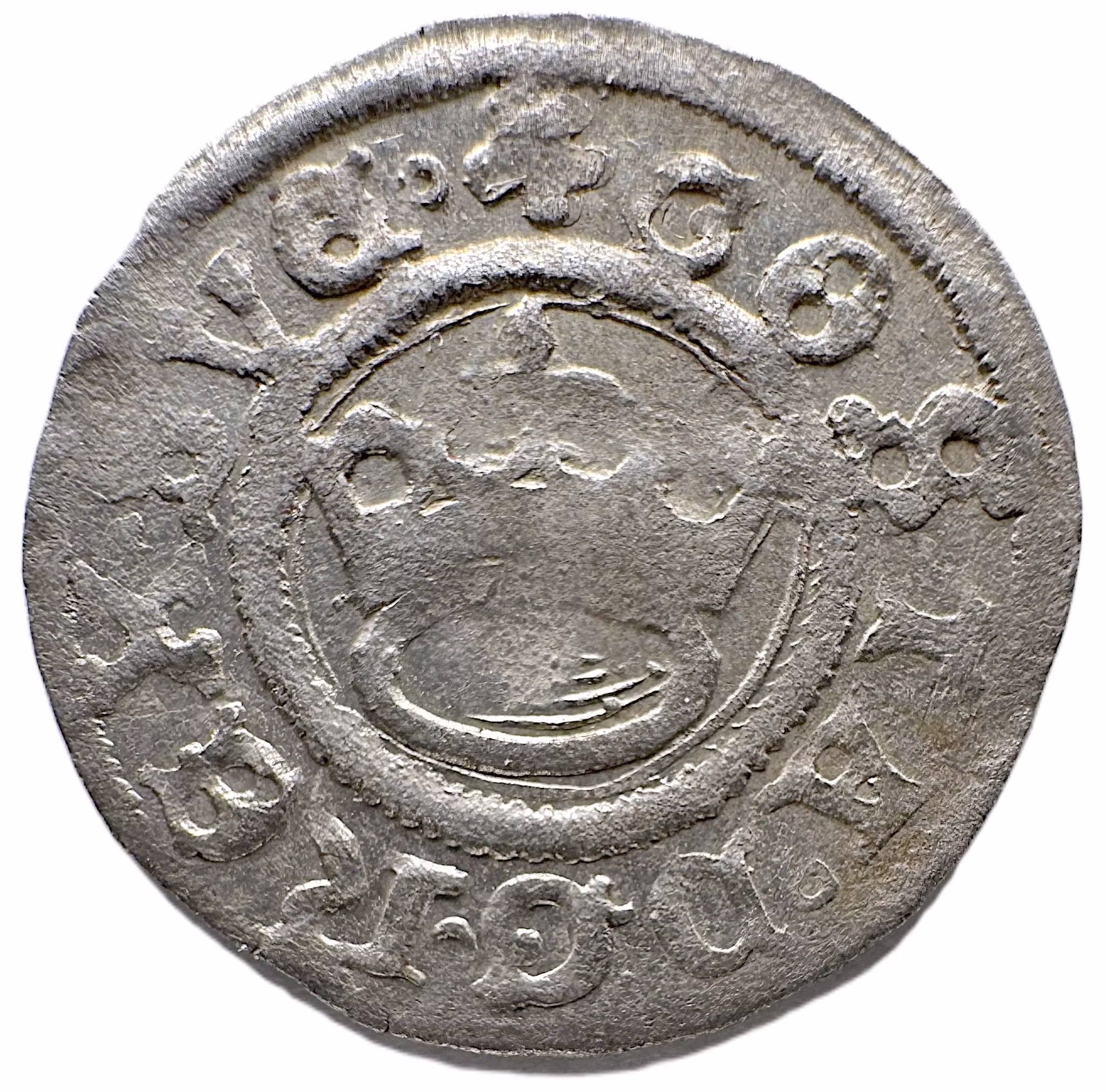 Gustav Vasa, Västerås, Fyrk utan årtal (1529-30) - Ett tilltalande exemplar med härligt lystrig bottenglans