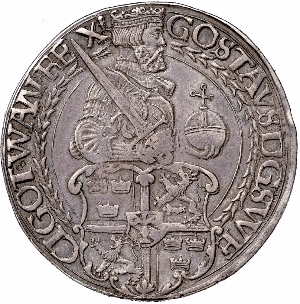 Gustav Vasa, Svartsjö, Daler 1542 i vackert skick med den tidigare odokumenterade i litteraturen sällsynta varianten 5 på 1