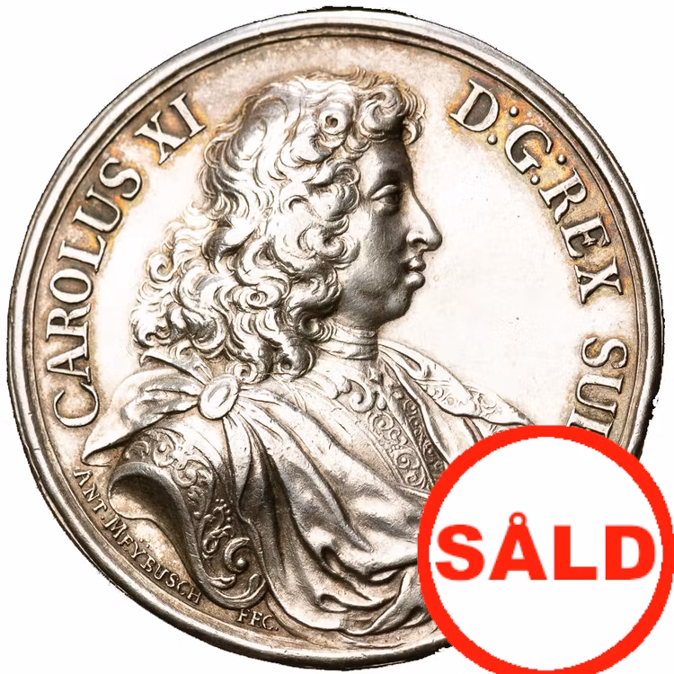 Karl XI och Ulrika Eleonora av Anton Meybusch utgiven 1680 - Den danska prinsessan Ulrika Eleonora gavs som "fredspant"