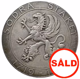 Rutger Fuchs (1682-1753) och slaget vid Södra Stäket 1719 – Minnesmedalj 1919 av J. Husborg - Karolinen och Stockholms räddare