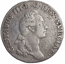 Gustav III 1/6 Riksdaler 1779
