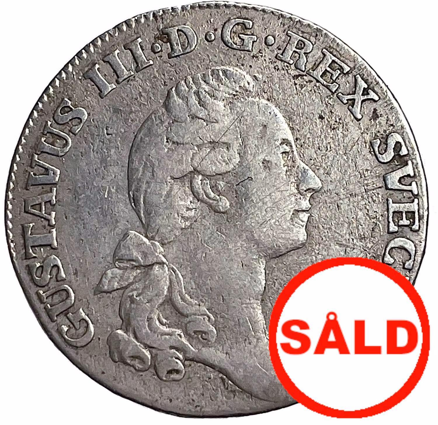 Gustav III 1/6 Riksdaler 1779