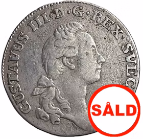Gustav III 1/6 Riksdaler 1779