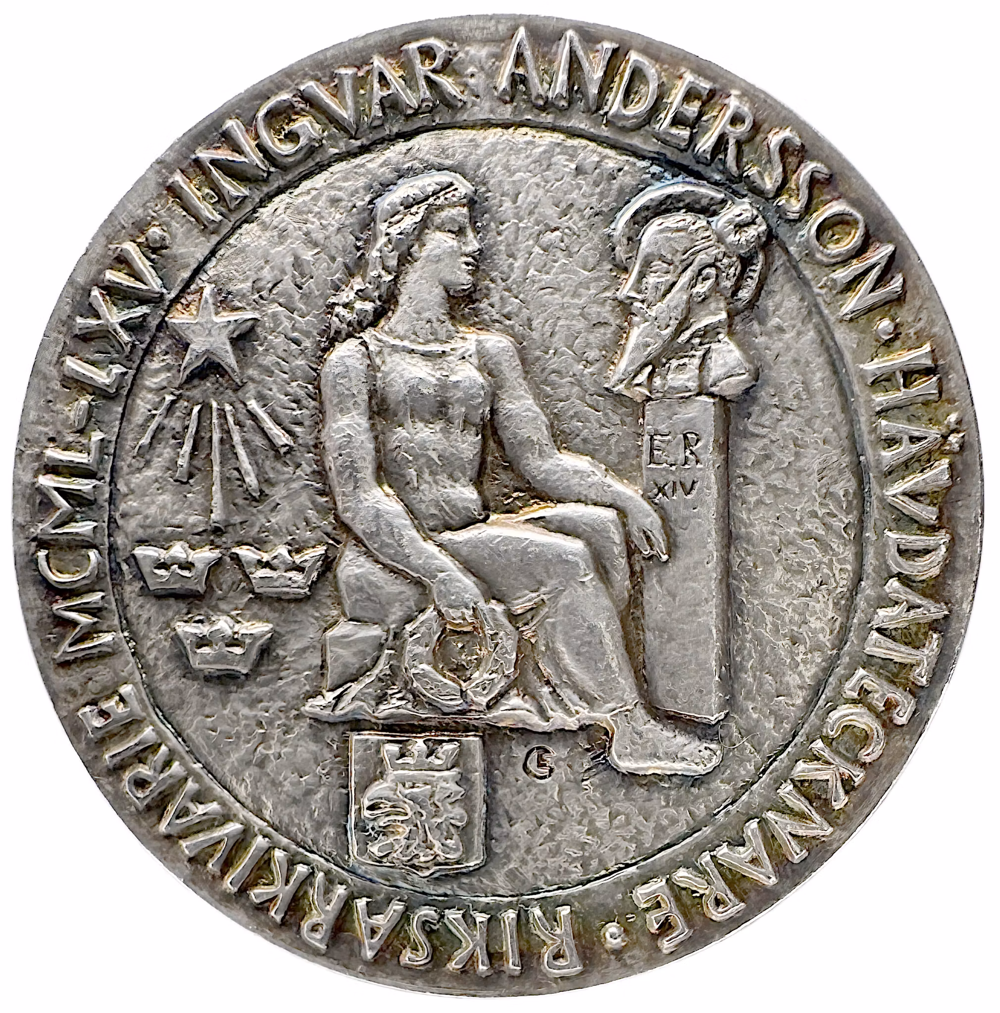 Ingvar Andersson (1899–1974) av Eric Grate 1965 - Extremt sällsynt - Hävdatecknaren i historiens tjänst