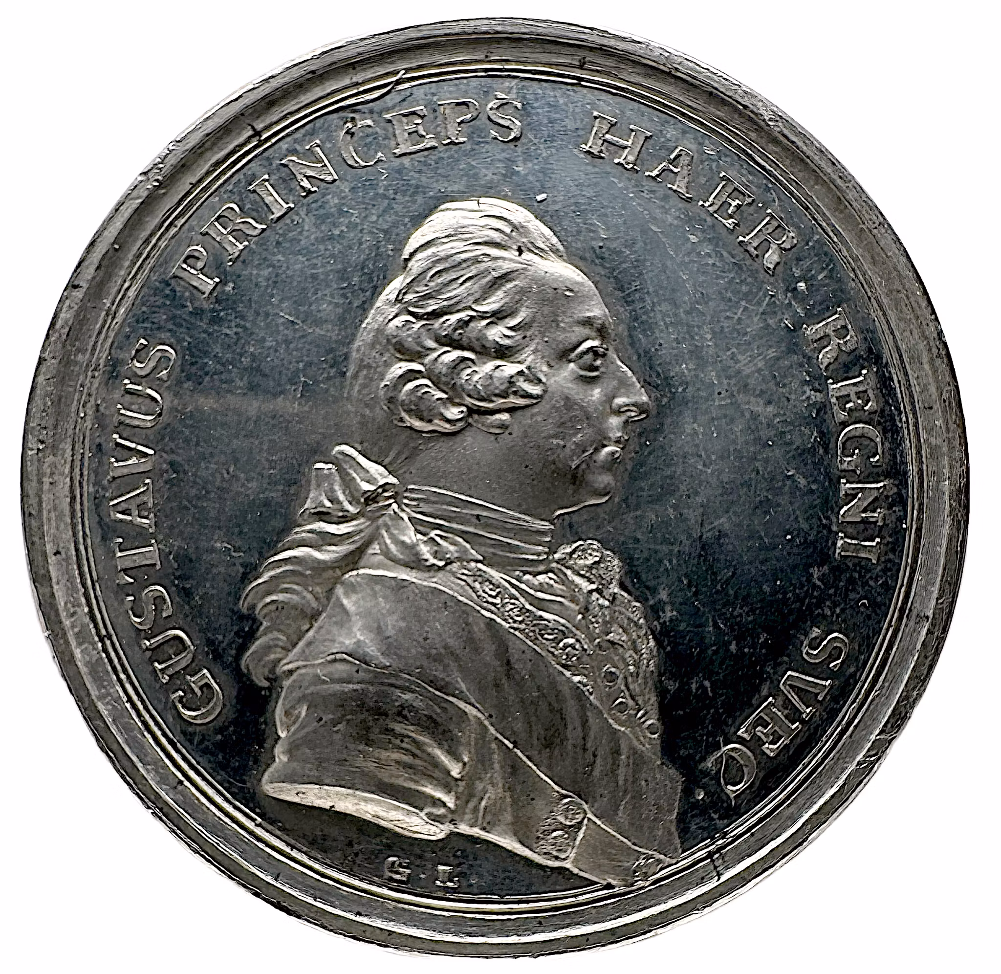 Gustav III – Uppsala universitets kansler (1764) - Åtsida av Gustaf Ljungberger och frånsida av Daniel Fehrman - En upplyst tronföljare