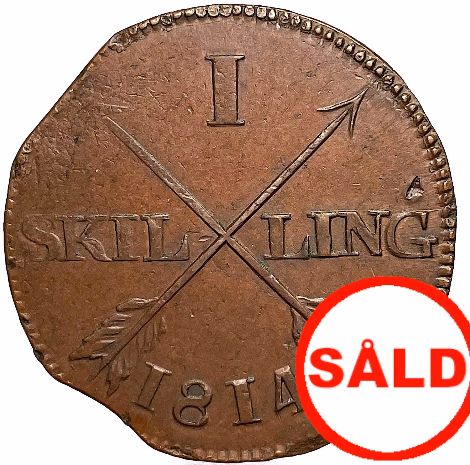 Karl XIII - 1 Skilling 1814 - Skarpt exemplar