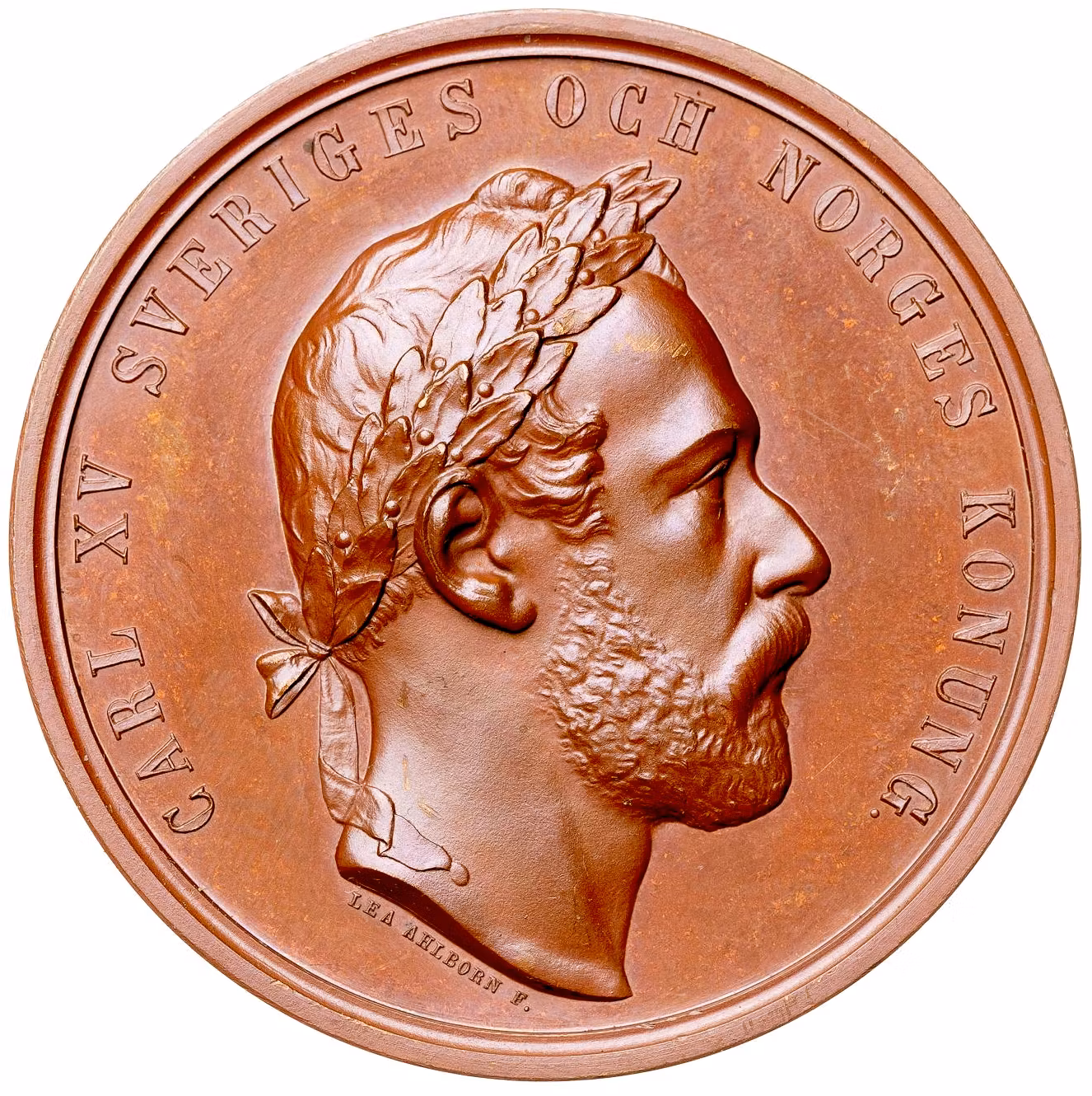 Karl XV:s död i Malmö den 18 september 1872 av Lea Ahlborn - Ett underbart ocirkulerat exemplar - En folkung kliver av scenen