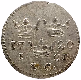 Fredrik I, Stockholm, 1 Öre 1720 LC - Ett vackert ocirkulerat och silvrigt exemplar av det första årtalet i serien - Från tysk lantgreve till svensk konstitutionell monark