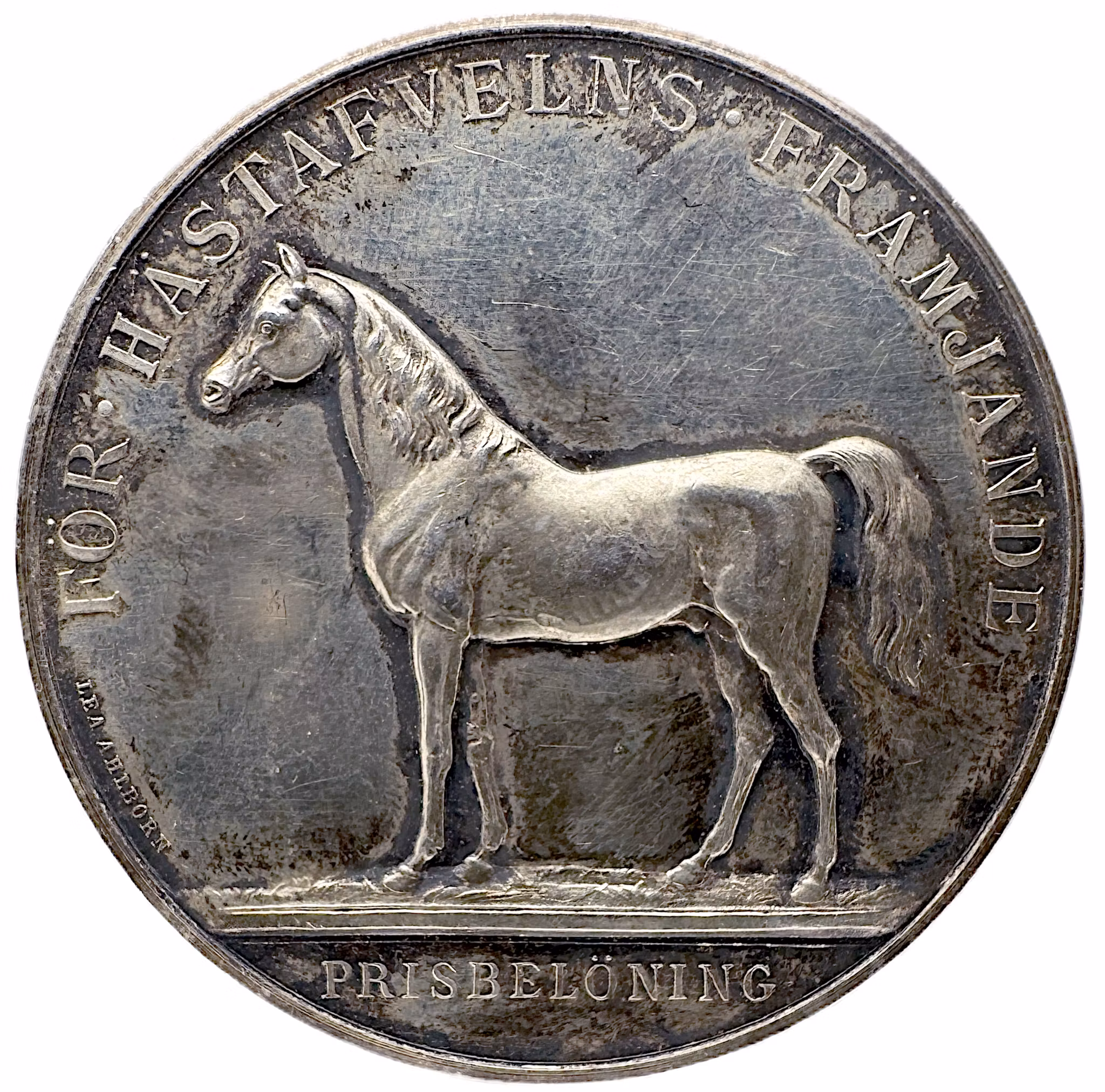 Gustav V – Medalj för Hästavelns Främjande (1916) - Ett utsökt exemplar med frostaktig relief och underbar originalpatina
