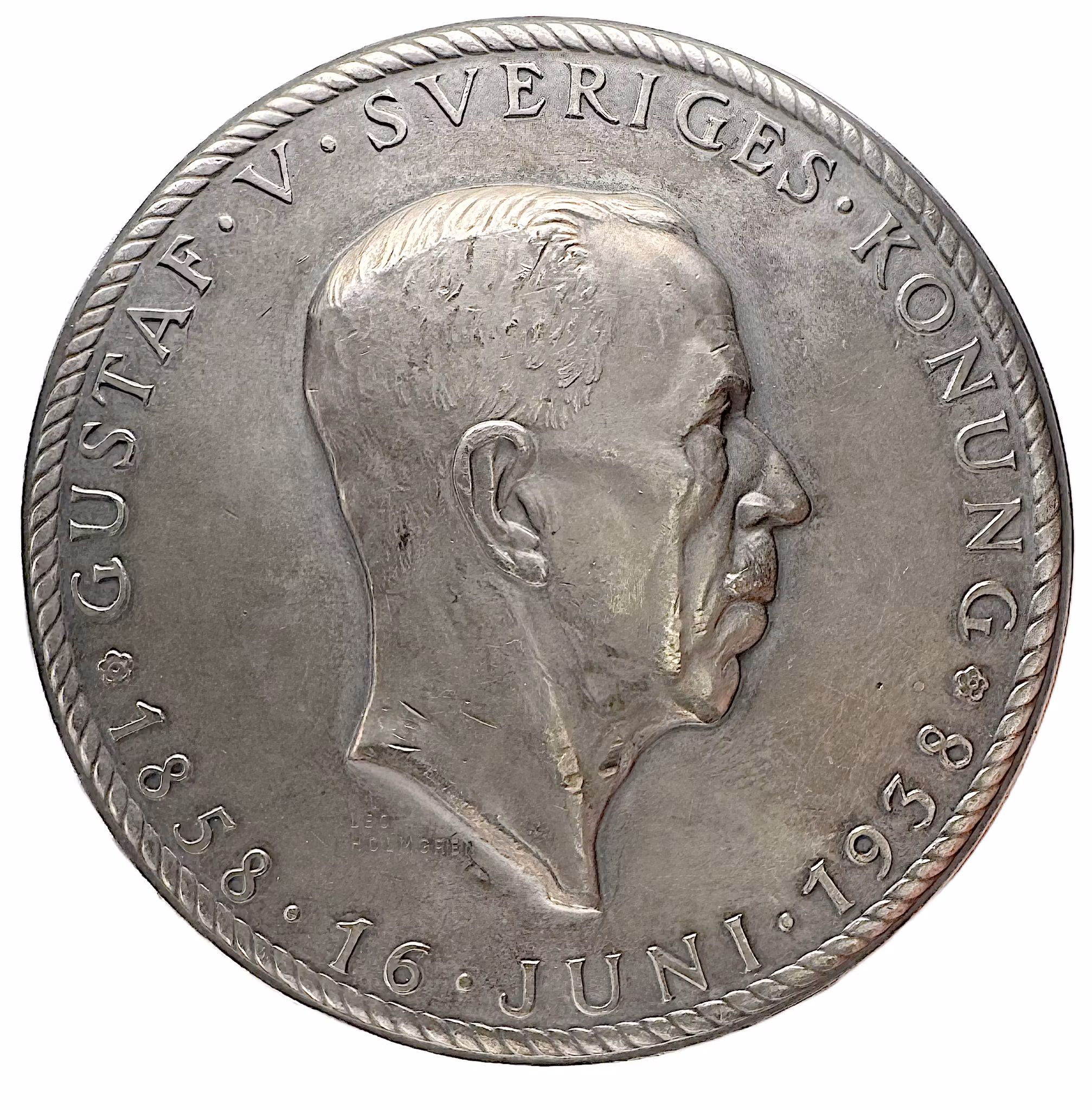 Gustav V (1907–1950) – Kungliga svenska segelsällskapet och konungens 80-årsdag 1938 - Mycket sällsynt - Ett kungligt segelarv
