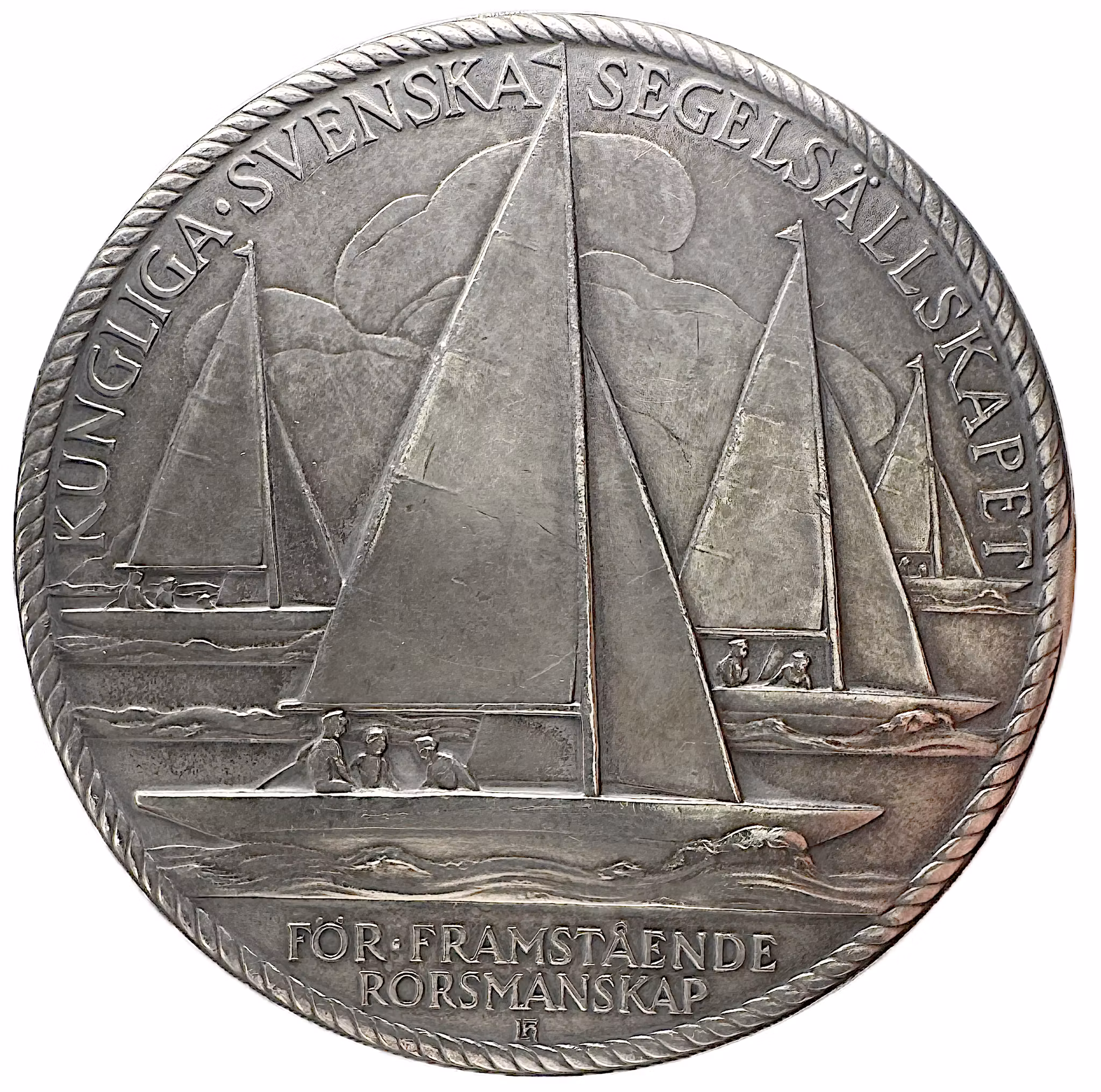 Gustav V (1907–1950) – Kungliga svenska segelsällskapet och konungens 80-årsdag 1938 - Mycket sällsynt - Ett kungligt segelarv