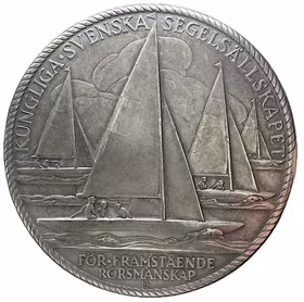 Gustav V (1907–1950) – Kungliga svenska segelsällskapet och konungens 80-årsdag 1938 - Mycket sällsynt - Ett kungligt segelarv