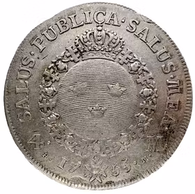 Adolf Fredrik, Stockholm, 4 Mark 1755 - En extrem raritet RR - Endast 6 kända i privat ägo - Det sista mark-myntet under en orolig tid